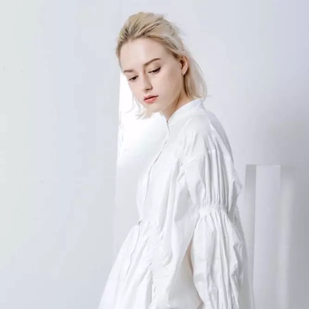 White baby doll dress